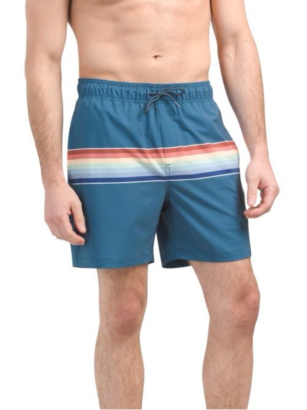 NWT Onia Men’s Vintage Stripe Rainbow Swim Trunks L $125